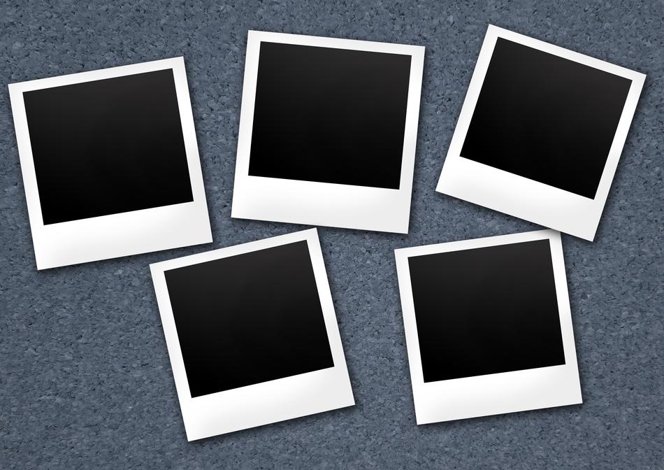 blank palaroid photos
