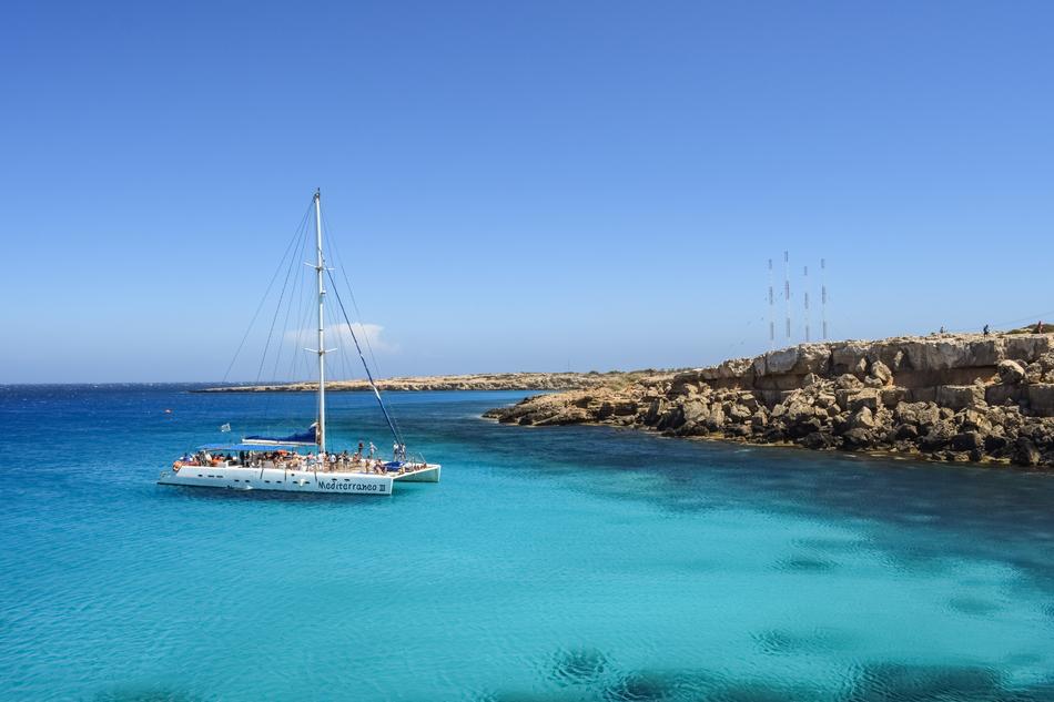Catamaran Boat in Sea