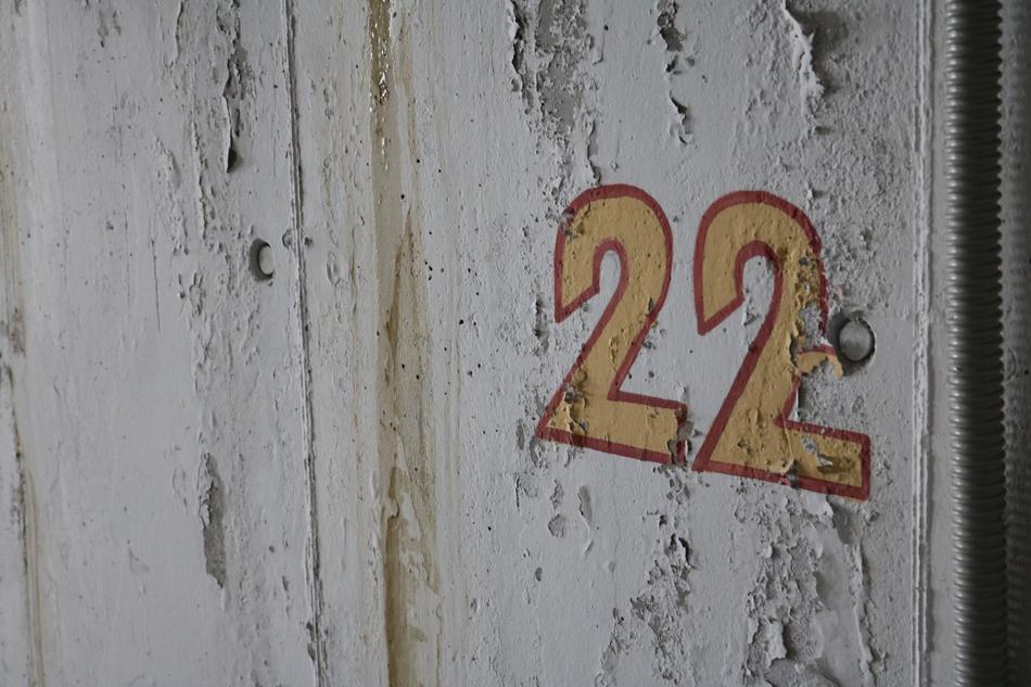 Old Number 22 on the wall
