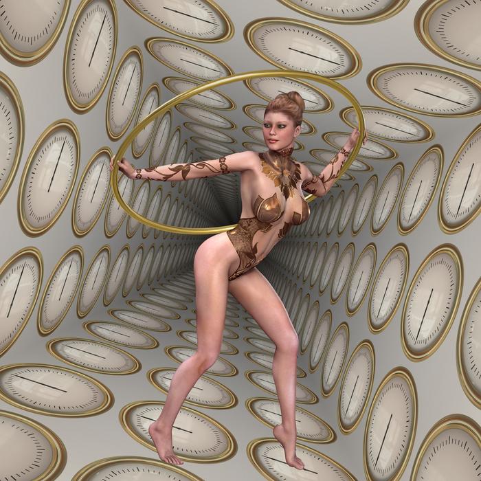 time woman caught fantasy artfully