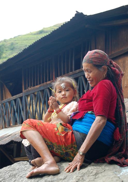 mother with child in nepal