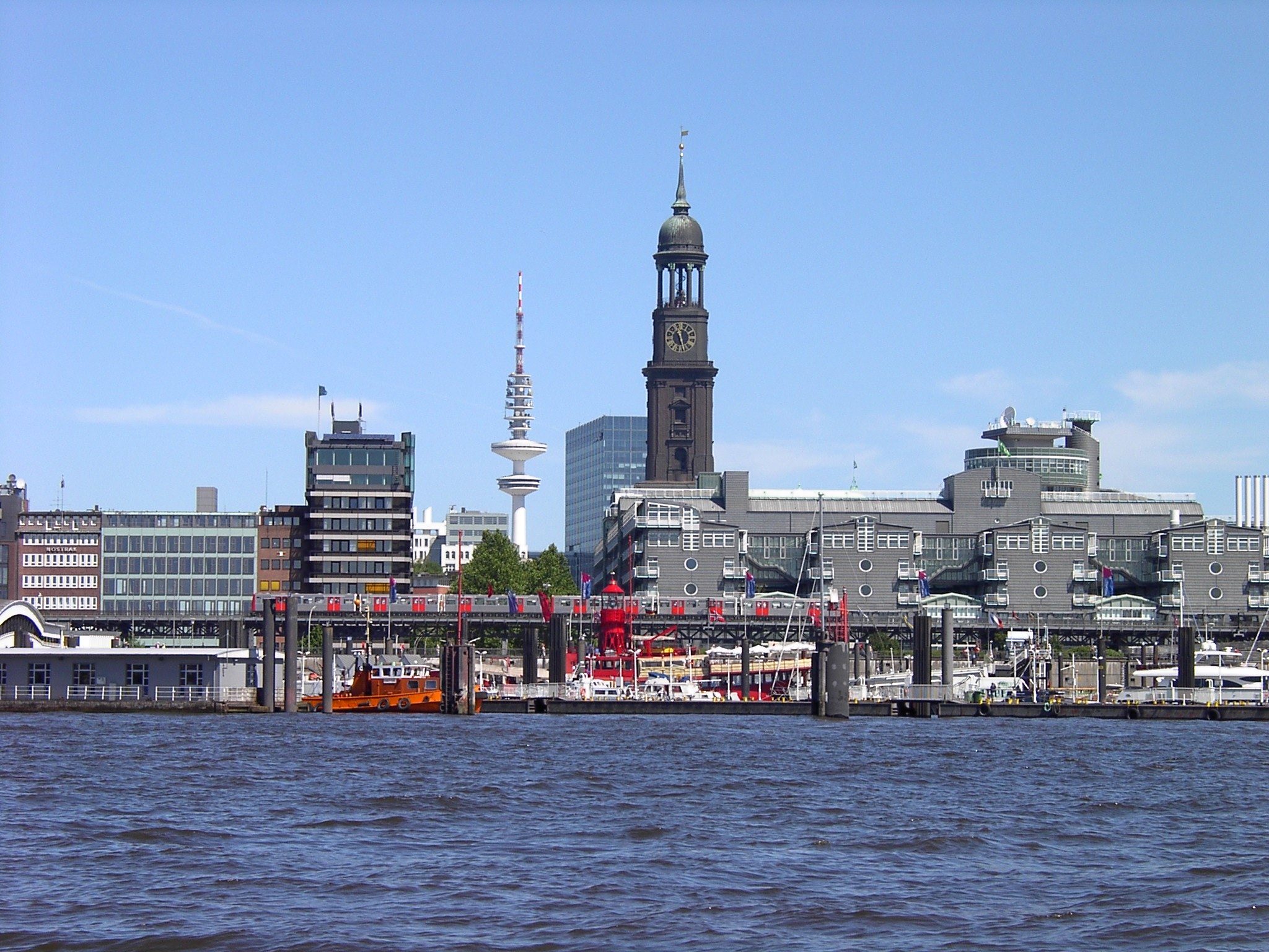 Hamburg Elbe Port City free image download