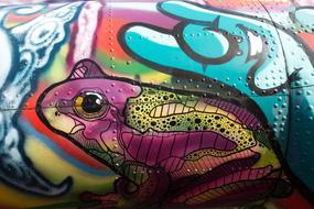 Graffiti colors frog