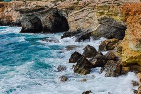 Rocky Coast Sea Caves Waves