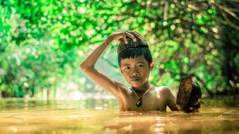 Water Play Kids Outside Of The