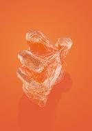 drawing with lines on an orange background