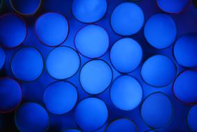 blue straws as background