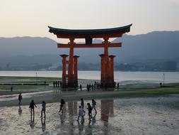 Japanese arch by the river
