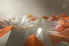geometric colored figures in blur
