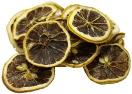 dried lemon on white background
