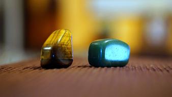 colored stones on the table