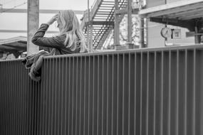 Woman Black And White Looking
