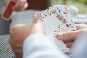card game in hand