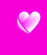 beautiful heart on a pink background