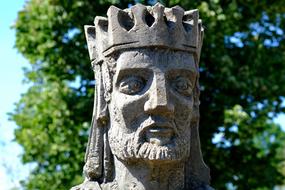King Face Figure stone