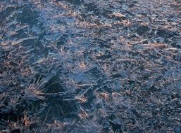 crystal patterns on ice