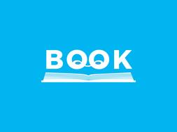logo fine arts blue book bookstore