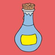 painted oil bottle