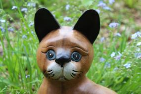 Cat Head garden decoration