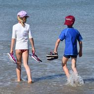Children play sea