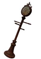 clock strassenuhr timepiece old