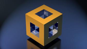 cube block open geometry