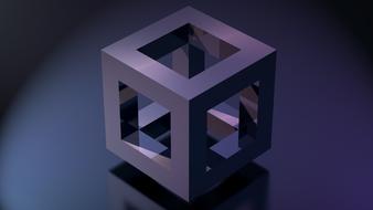 cube block open geometry