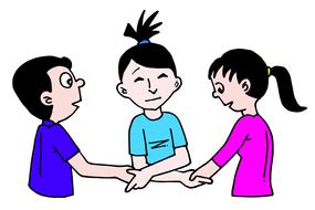 bringing people together in a drawing