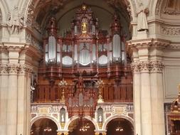 old musical organ in a church