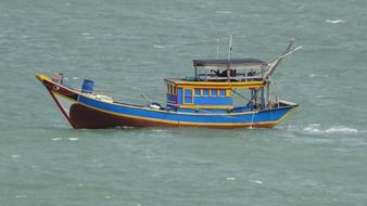 Vietnam Boat Blue Fishing