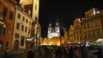 night street in prague