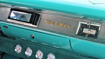 Belair Dashboard Turquoise Car