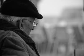 Human Man Old black and white