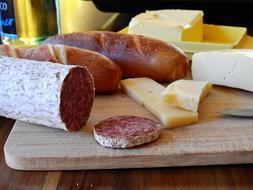salty sausage and cheese