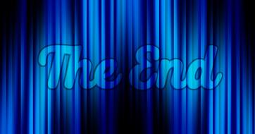end curtain blue close shot guy