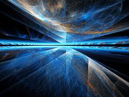 Beautiful and colorful, abstract patterns with the horizon, clipart