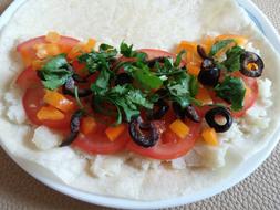 Vegetable healthy dish with sauce