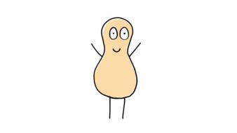 drawing of a happy peanut