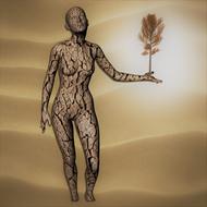 woman desert tree fantasy picture