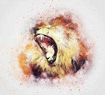 lion head drawing