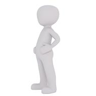 proudly standing white human model