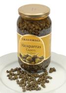 green capers in jar