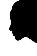 black and white shadow portrait