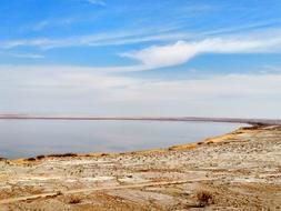 beautiful lake by the beach