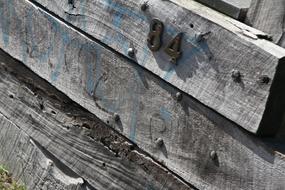 house number on the wooden fence