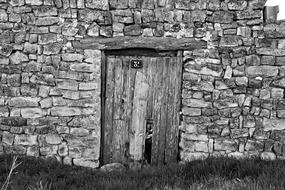 Door Old Arc black and white