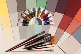Color Patterns Brush Design Wall