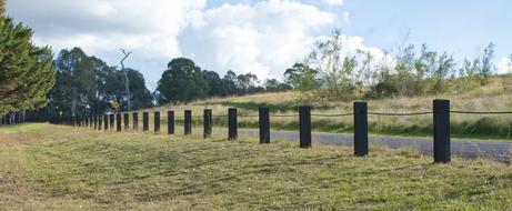 roadside wooden fence