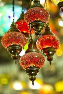 Chandelier Lamp Red