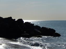 cozy sea view with cliffs